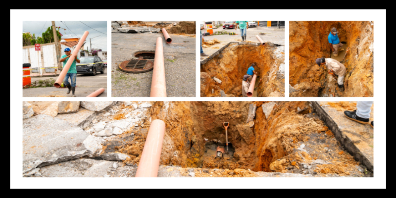 Gobierno Municipal de Minatitlán rehabilita red de drenaje sanitario