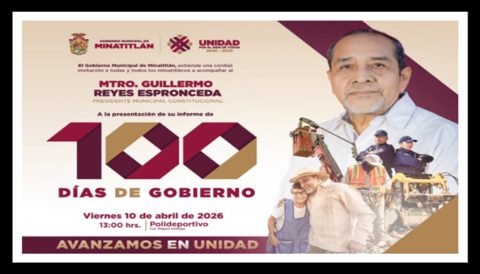 El alcalde Guillermo Reyes Espronceda invita al informe de sus primeros 100 días de trabajo   