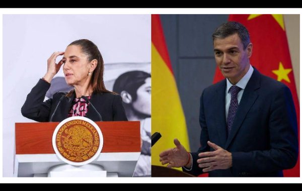 Sheinbaum niega ruptura con España, pero reabre choque histórico por la conquista rumbo a Cumbre en Barcelona