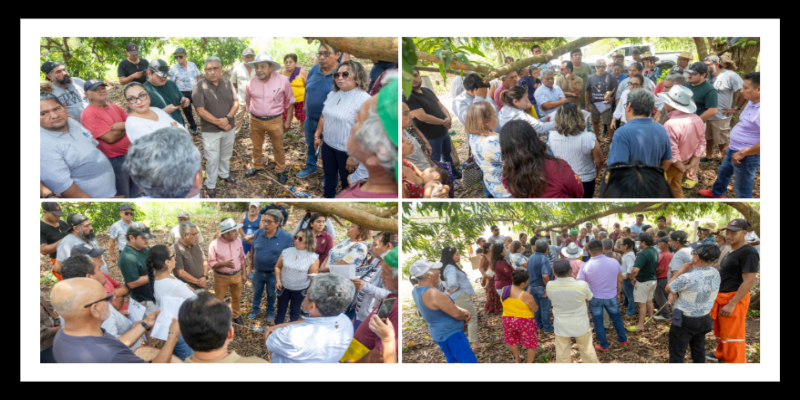 Guillermo Reyes Espronceda se reúne con habitantes de la congregación Mapachapa