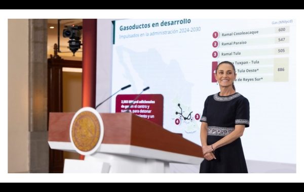 “Nuestro objetivo es la soberanía energética”: Presidenta presenta el Plan de Gasoductos con una inversión de más de 140 mil mdp hacia 2030