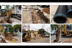Continúan trabajos de mantenimiento en la red de drenaje de Ejido Tacoteno