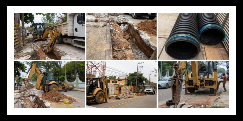 Continúan trabajos de mantenimiento en la red de drenaje de Ejido Tacoteno