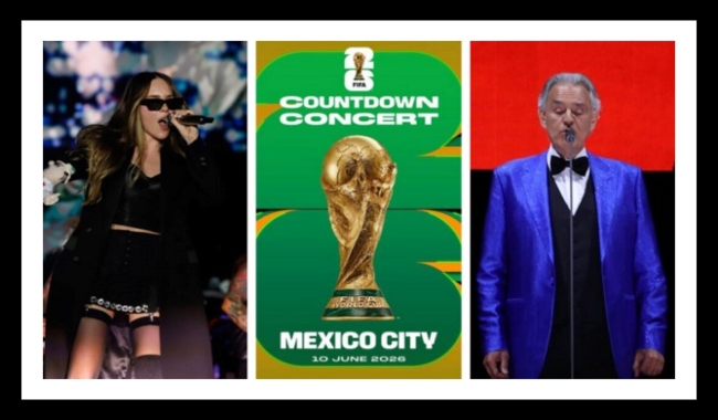 Belinda, Andrea Bocelli y Los Ángeles Azules encabezan el concierto “México Countdown Concert” del Mundial